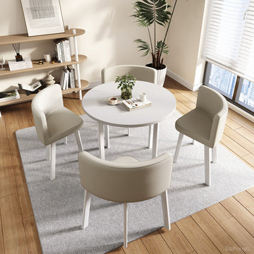 Round Table Set with 4 Chairs