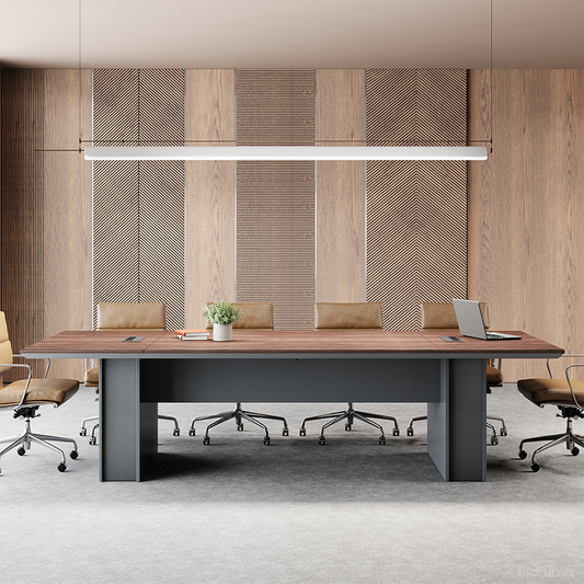 94" Modern Conference Table with Cable Management for 6-8 Person Meeting Room
