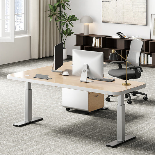 78" L Contemporary Office Desk with Power Hub for Executive Offices & Home Studies