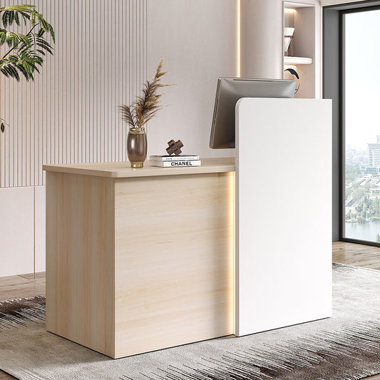 Modern Small Reception Desk with LED Lights for Offices, Salons & Boutiques