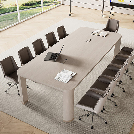 106" L Conference Table with Integrated Cable Management for 6-10 people Conference Rooms and Collaborative Workspaces