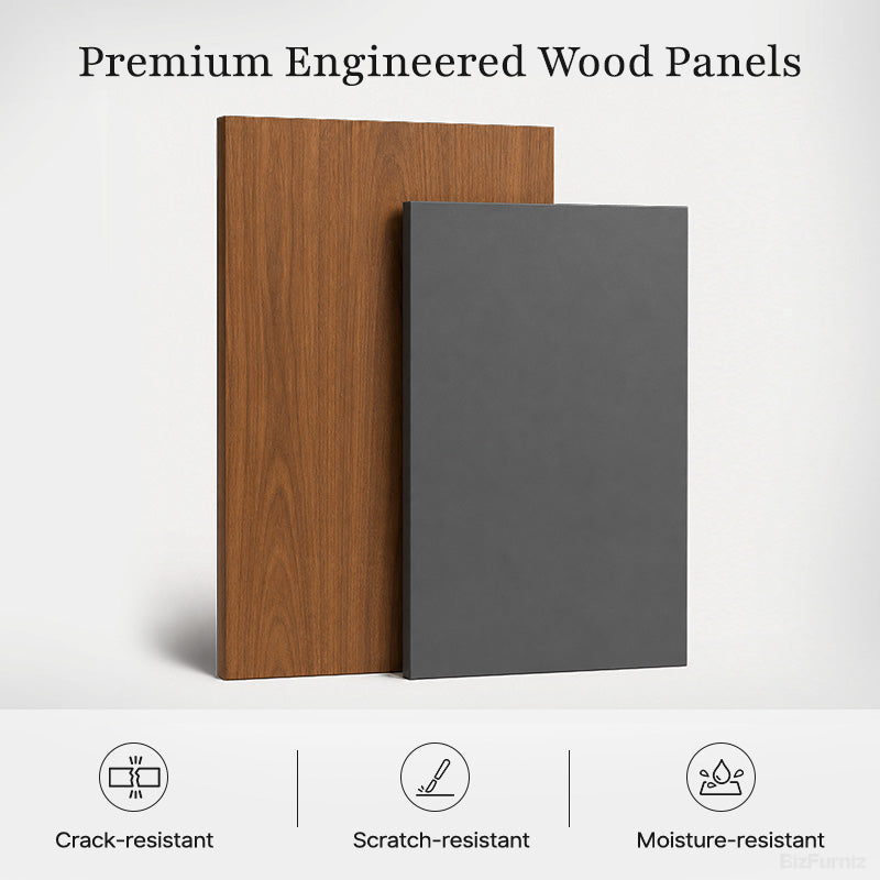 Engineered Wood with a Refined Walnut-Tone Finish