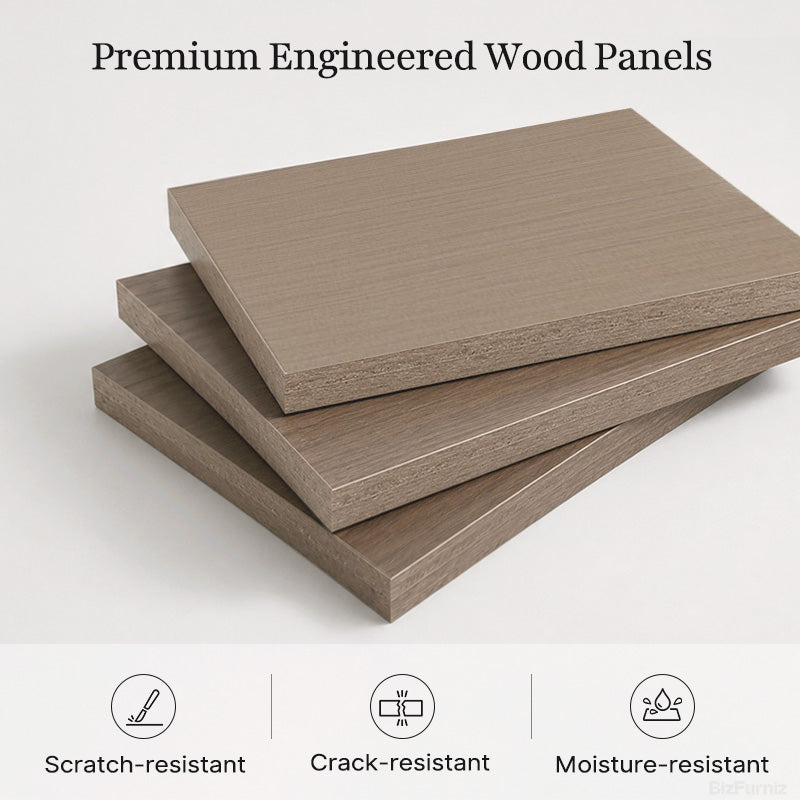 Woodgrain Top with Metal Support