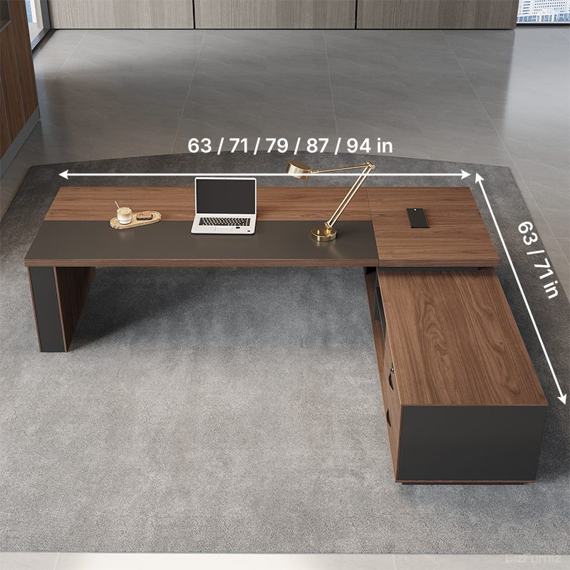Spacious Executive Desk Work Surface