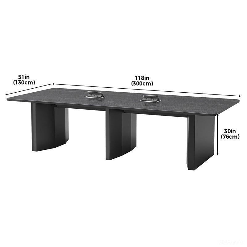 118-inch Spacious Conference Table with Pop-up Power Outlet for Productive Team Meetings product view 2