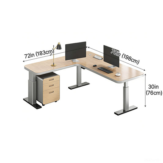 78" L Contemporary Office Desk with Power Hub for Executive Offices & Home Studies