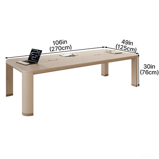 106" L Conference Table with Integrated Cable Management for 6-10 people Conference Rooms and Collaborative Workspaces