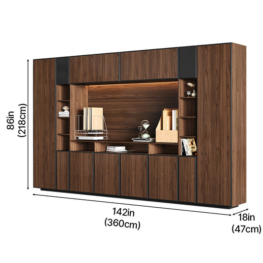 142-inch Modern Filing Cabinet with LED Light for Executive and Manager Offices