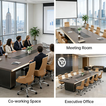 Luxury Conference Table with Cable Management for 8-12 People (94"/110"/118")