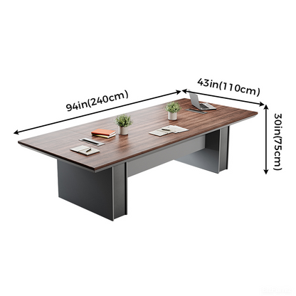 94" Modern Conference Table with Cable Management for 6-8 Person Meeting Room