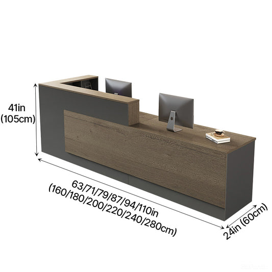Sleek Modern Reception Desk for Offices, Clinics, and Studios