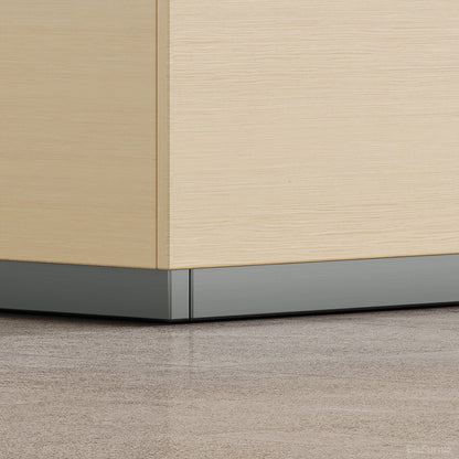 126" L Modern Reception Desk with Power Hub & Hidden Side Storage for Lobbies and Executive Reception Areas
