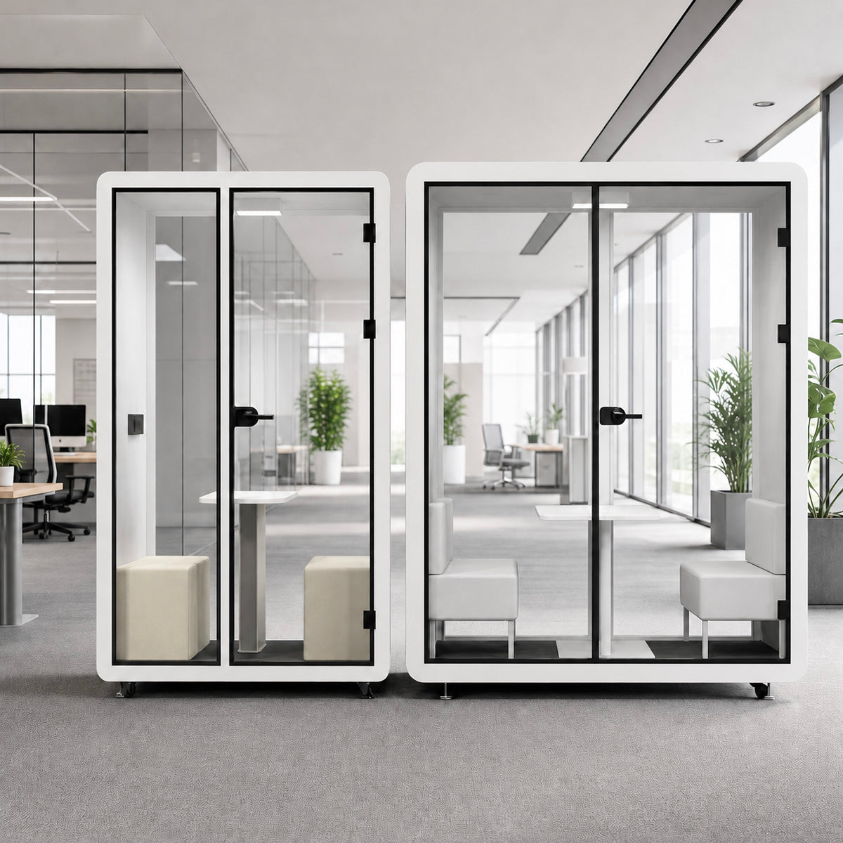 Modular Soundproof Office Pod with Ventilation & Casters product photo 2