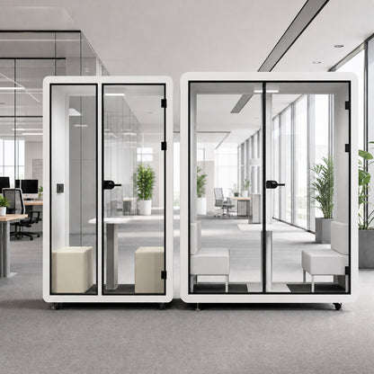 Modular Soundproof Office Pod with Ventilation & Casters product photo 2