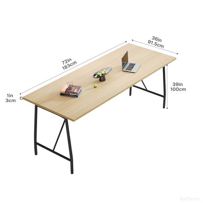 6-Person High-top Table with Metal Frame for Breakroom, Pantry, Cafe & Restaurant