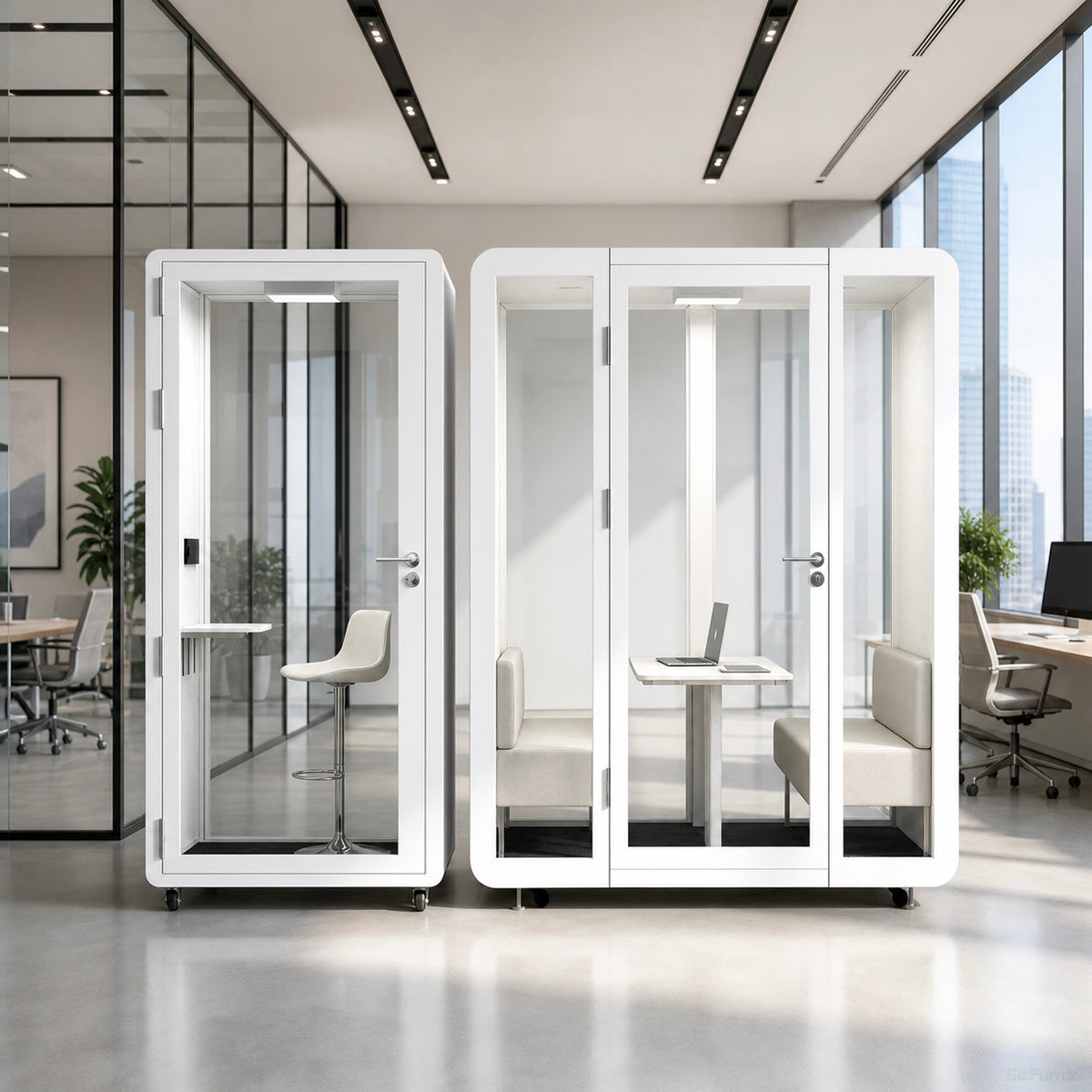 Modular Soundproof Office Pod with Ventilation & Casters product photo 13