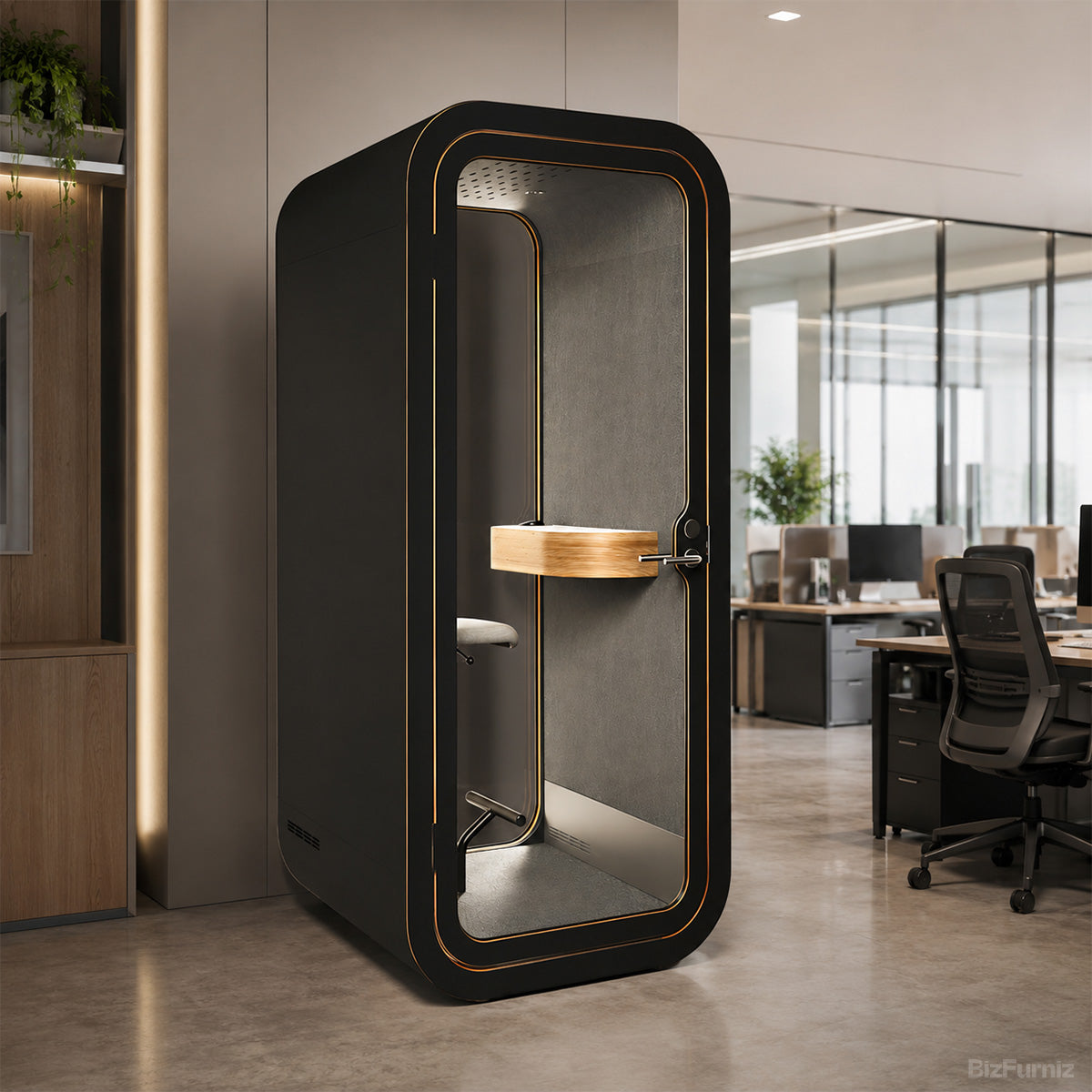 Soundproof Booth with Ventilation, Power Outlets and Mobile Casters product photo 11