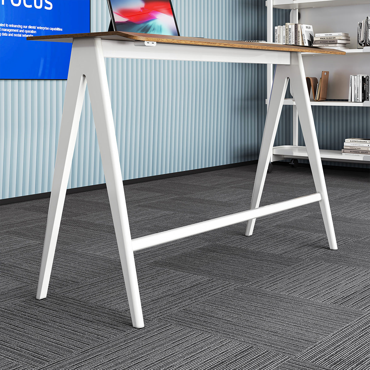 High Standing Desk with A-Frame Legs