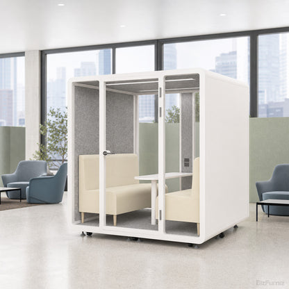 Soundproof Booth with 35±5 dB Noise Reduction and Quiet Ventilation