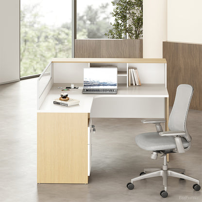 47" L-shaped Office Desk with Cable Management and Lockable Drawer product view 10