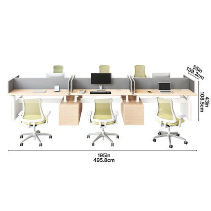6-personworkstaion desk dimensions