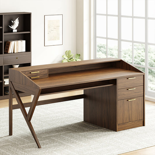 71-inch Modern Office Desk with Cable Management Box for Home Office & Commercial Use