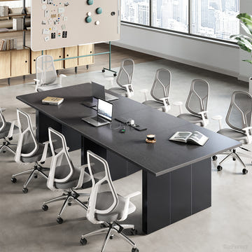 118-inch Conference Table with Pop-up Power Outlet in Modern Office Workspace