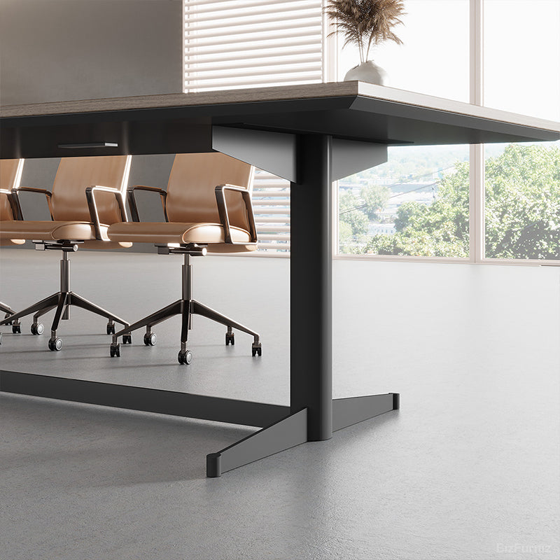 Extended 118-inch Conference Table with Integrated Power Outlet Box for Seamless Team Collaboration product view 9