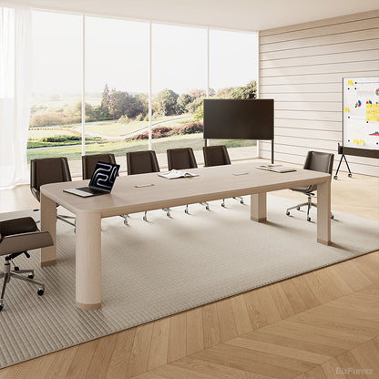106" L Conference Table with Integrated Cable Management for 6-10 people Conference Rooms and Collaborative product view 8