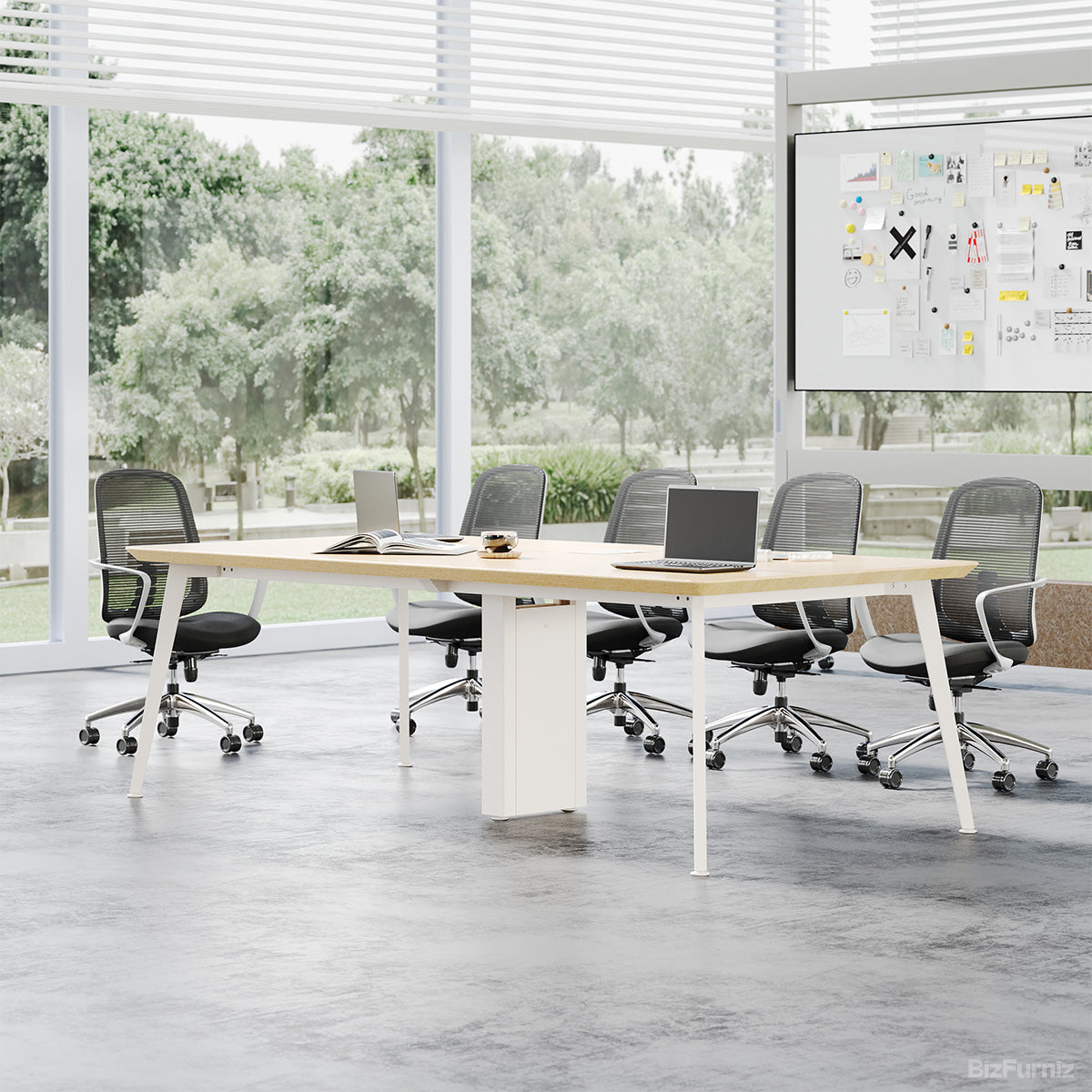 94" Conference Table with Cable Boxes and Reinforced Support Frame for 6-10 People product photo 7