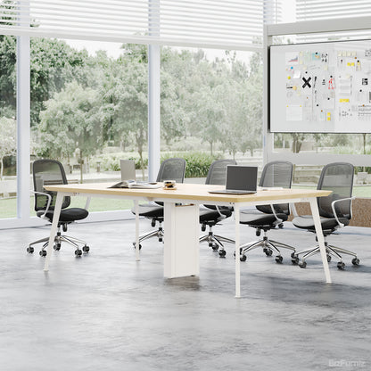 94" Conference Table with Cable Boxes and Reinforced Support Frame for 6-10 People product photo 7