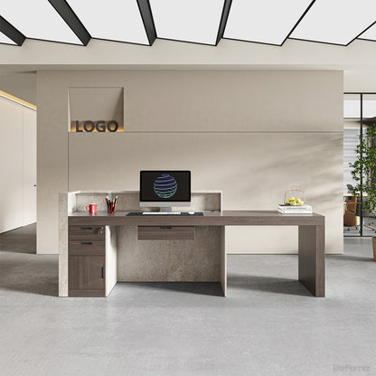 108” Reception Desk with Counter, Drawers, File Hangers & Built-in Power Hub product photo 4