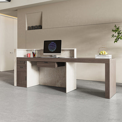108” Reception Desk with Counter, Drawers, File Hangers & Built-in Power Hub product photo