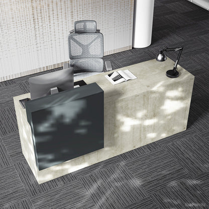 94” Modern Reception Desk with LED Strips, Dual Power Hub & File Hanger product photo 5