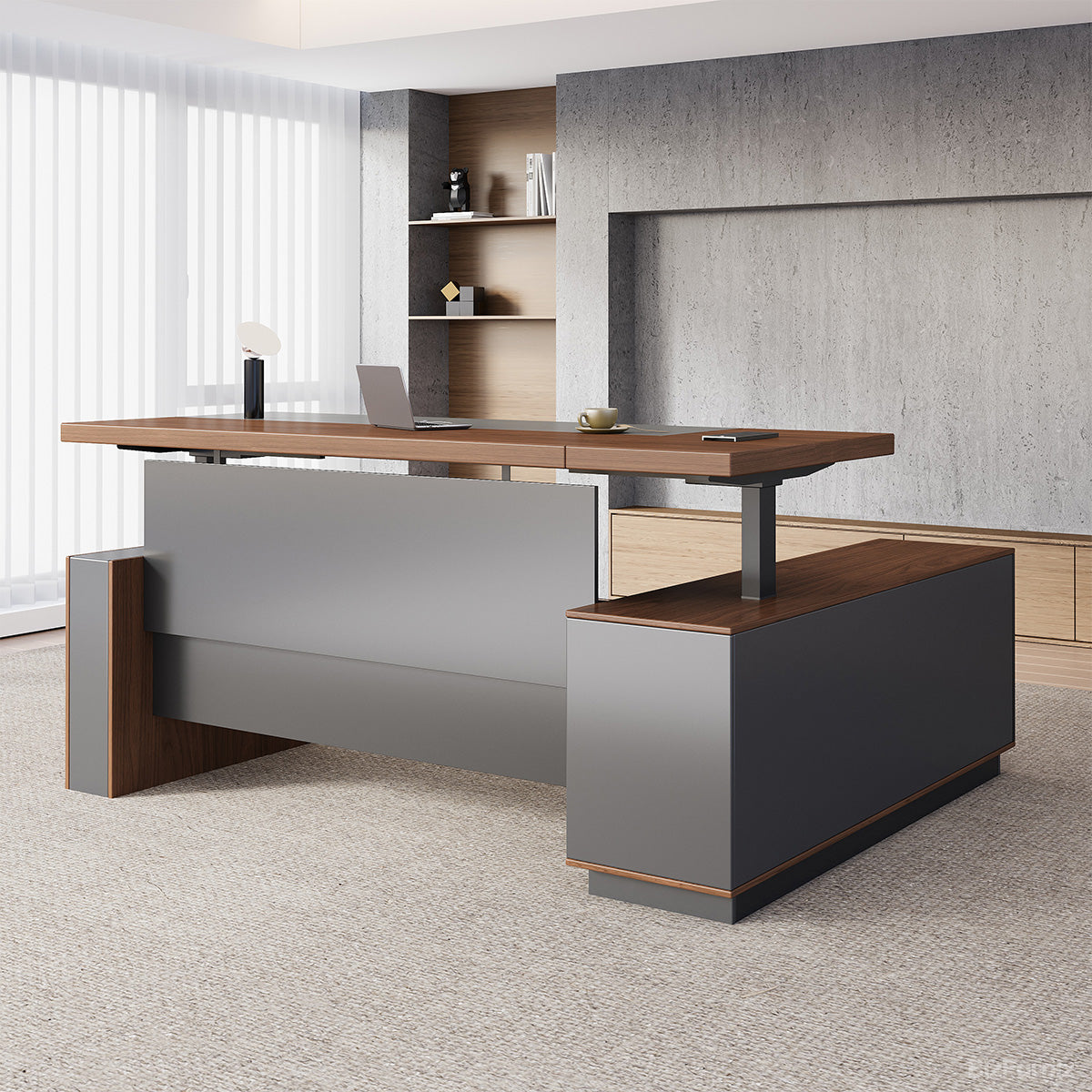 LBZ-2143N-10-SU-height-adjustable-executive desk