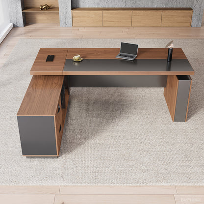 79" Sit-Stand Executive Desk with Smart Control Panel, Power Hub, File Hanger & Lockable Storage (30"-46" Height Adjustable) product photo 14