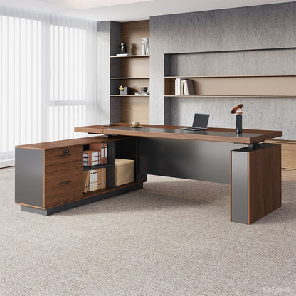 79" Sit-Stand Executive Desk with Smart Control Panel, Power Hub, File Hanger & Lockable Storage (30"-46" Height Adjustable) product photo 15