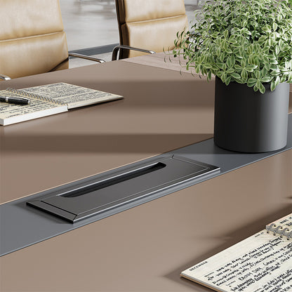 conference table with cable management
