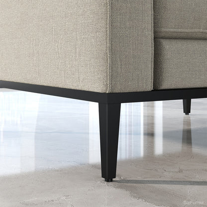 meta foot of a fabric sofa