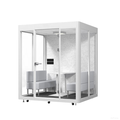 Modular Soundproof Office Pod with Ventilation & Casters product photo 4