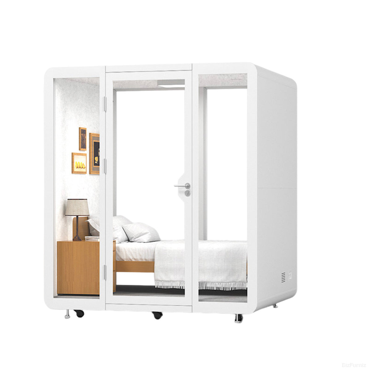 Modular Soundproof Office Pod with Ventilation & Casters product photo 6