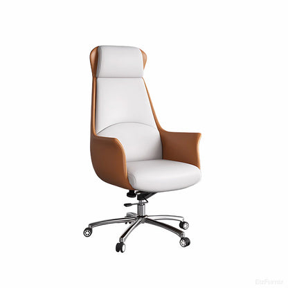 Ergonomic Leather Office Chair with Adjustable Height, Recline and Lumbar Support product view 11