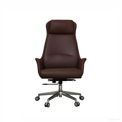 Ergonomic Leather Office Chair with Adjustable Height, Recline and Lumbar Support product view 16