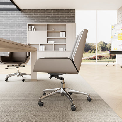 Modern Executive Ergonomic Office Chair with Contrast Stitching and Aluminum Alloy Base product view 4