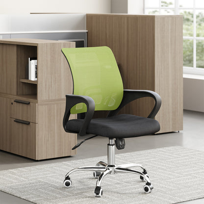 Modern Ergonomic Mesh Office Chair: Breathable Mid-Back Task Chair with Chrome Base for modern office workspace