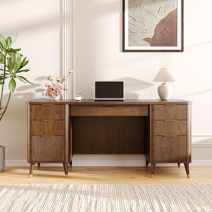 65-inch Multi-Functional Office Desk with Multiple Drawers for Home Office and Study product view 3