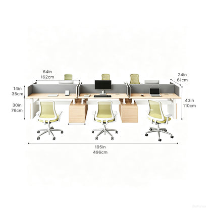 6-personworkstaion desk dimensions