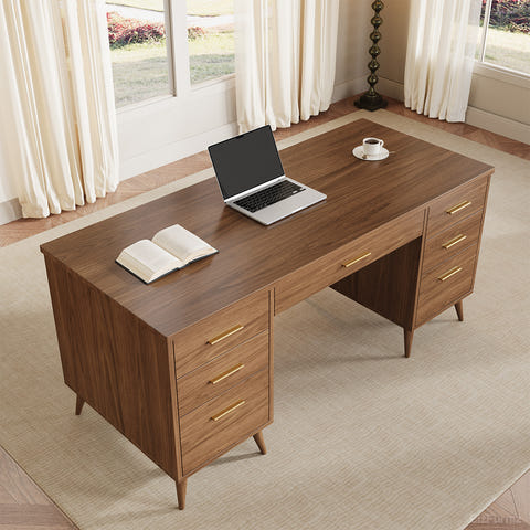 65-inch Modern Office Desk with Multiple Drawers for Home Office and Study product view 4