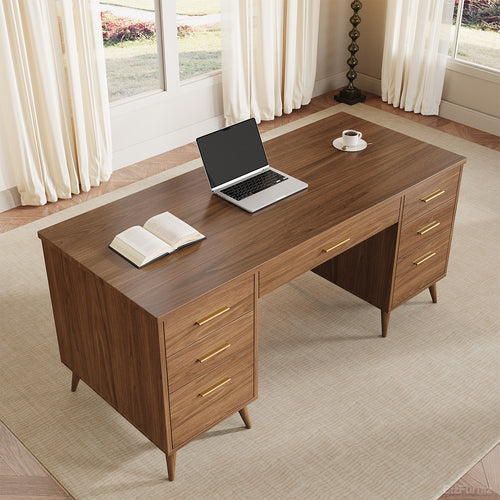 65-inch Modern Office Desk with Multiple Drawers for Home Office and Study product view 4