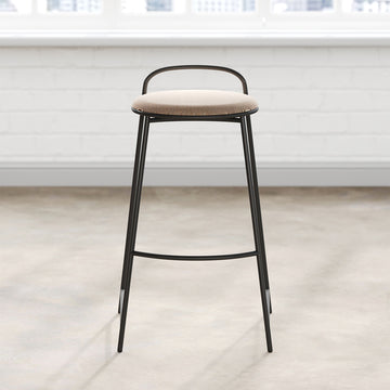 Comfortable Bar Height Stool with Backrest and Footrest for High Desks product view 5